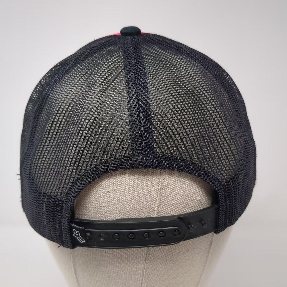 Fox Racing Trucker Hat Black Pink Gradient Logo Mesh Back Snapback OSFA Headwear - Picture 6 of 11